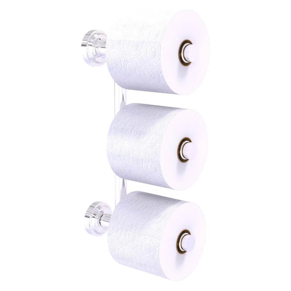Dottingham Collection 3 Roll Reserve Roll Toilet Paper Holder - Polished Chrome