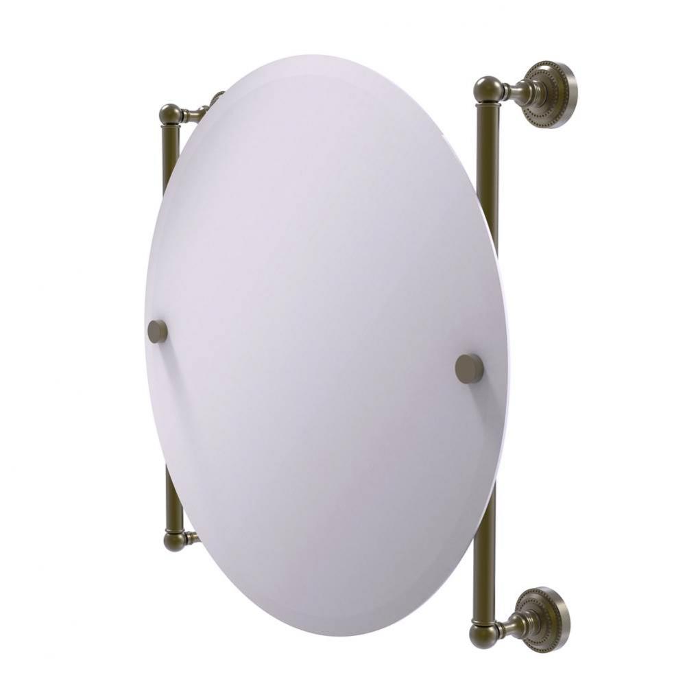 Dottingham Collection Round Frameless Rail Mounted Mirror