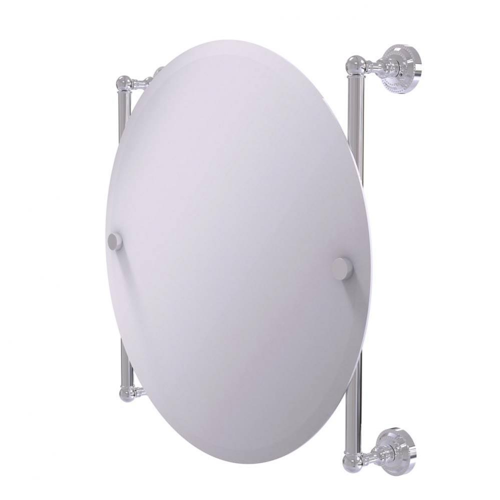 Dottingham Collection Round Frameless Rail Mounted Mirror