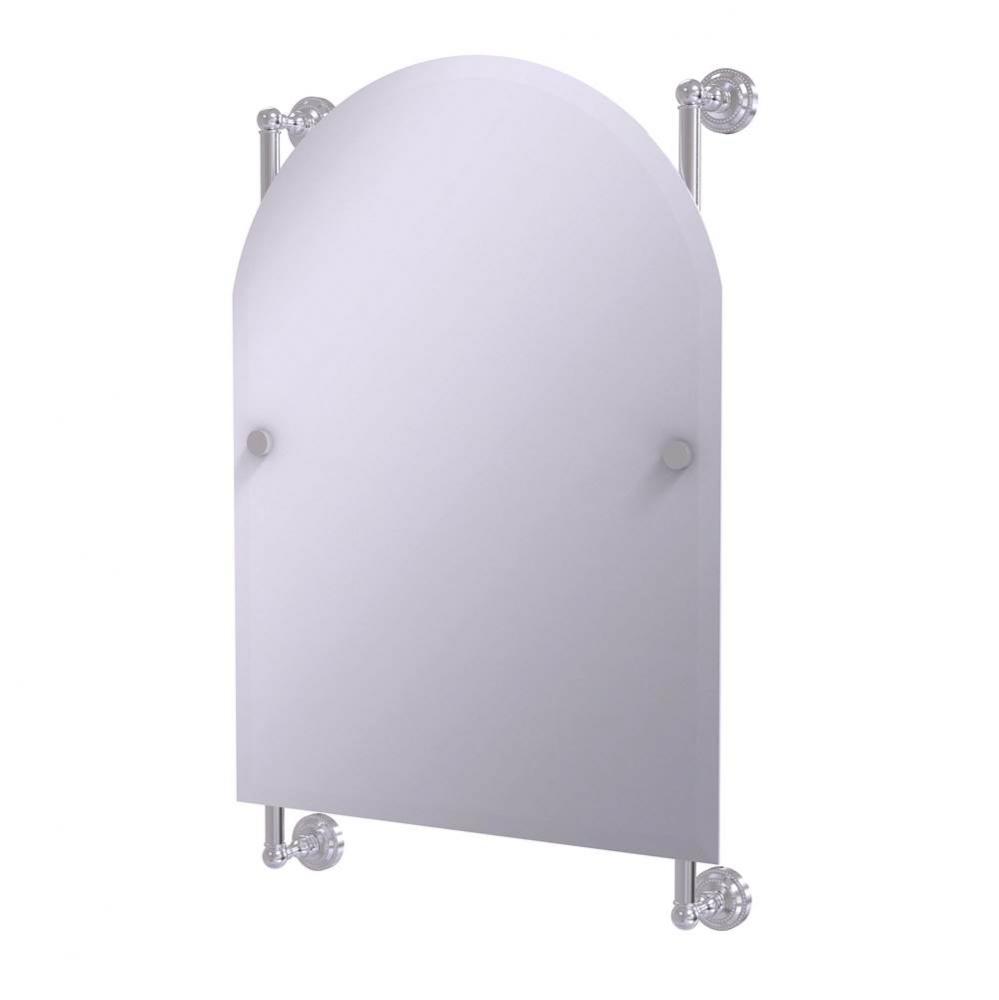 Dottingham Collection Arched Top Frameless Rail Mounted Mirror