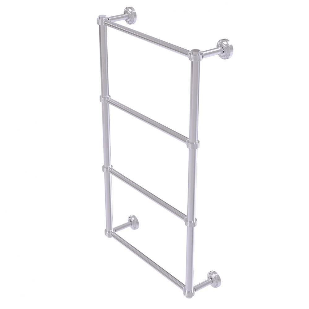 Dottingham Collection 4 Tier 24 Inch Ladder Towel Bar with Groovy Detail