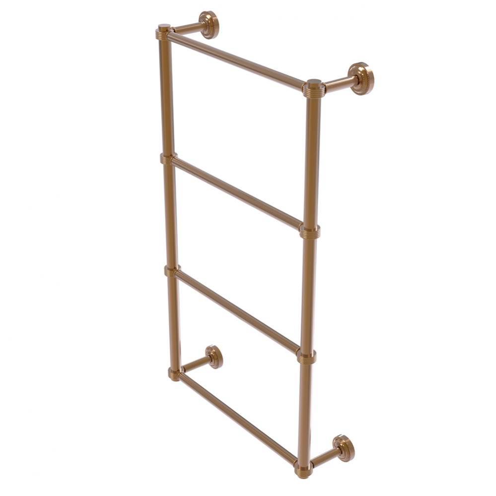 Dottingham Collection 4 Tier 30 Inch Ladder Towel Bar with Groovy Detail