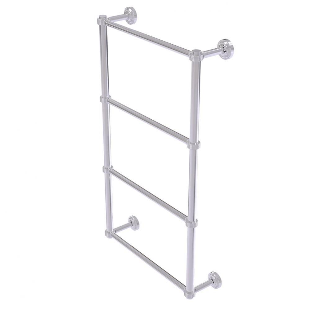 Dottingham Collection 4 Tier 36 Inch Ladder Towel Bar with Groovy Detail