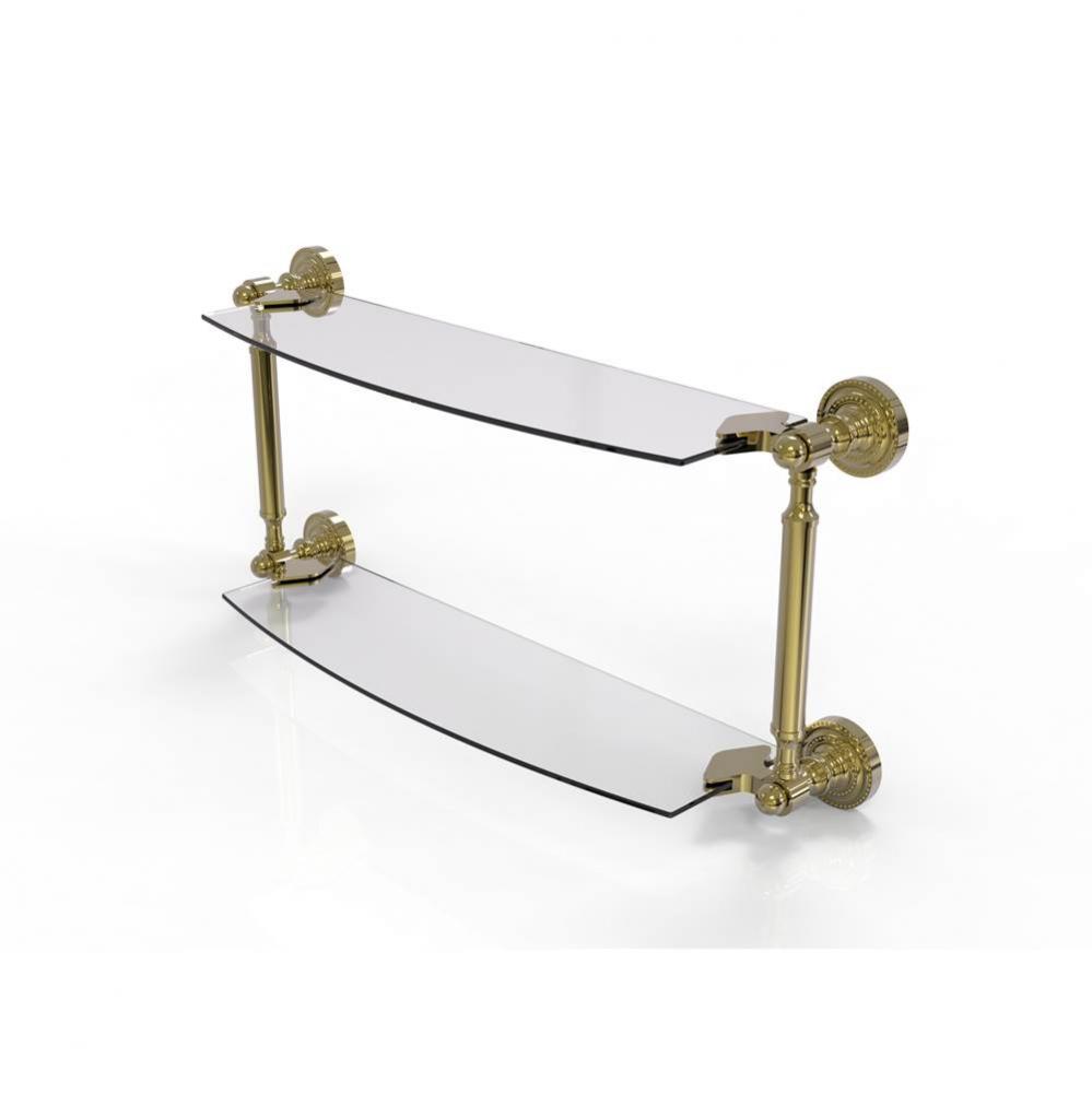 Dottingham Collection 18 Inch Two Tiered Glass Shelf