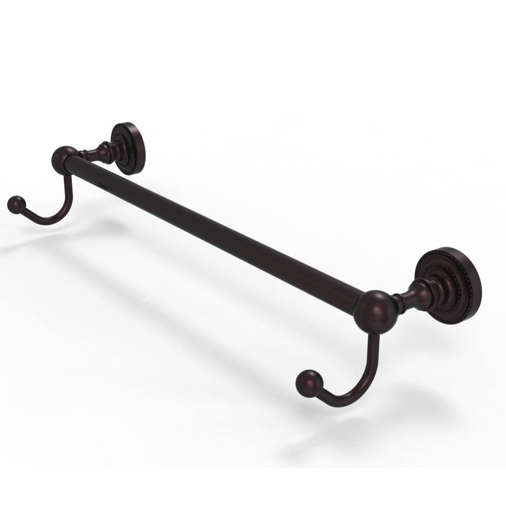 Dottingham Collection 18 Inch Towel Bar with Integrated Hooks