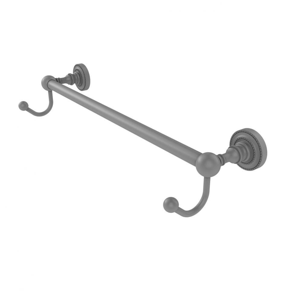 Dottingham Collection 18 Inch Towel Bar with Integrated Hooks