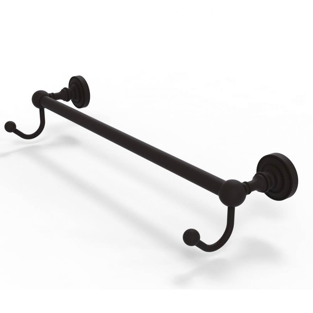 Dottingham Collection 18 Inch Towel Bar with Integrated Hooks