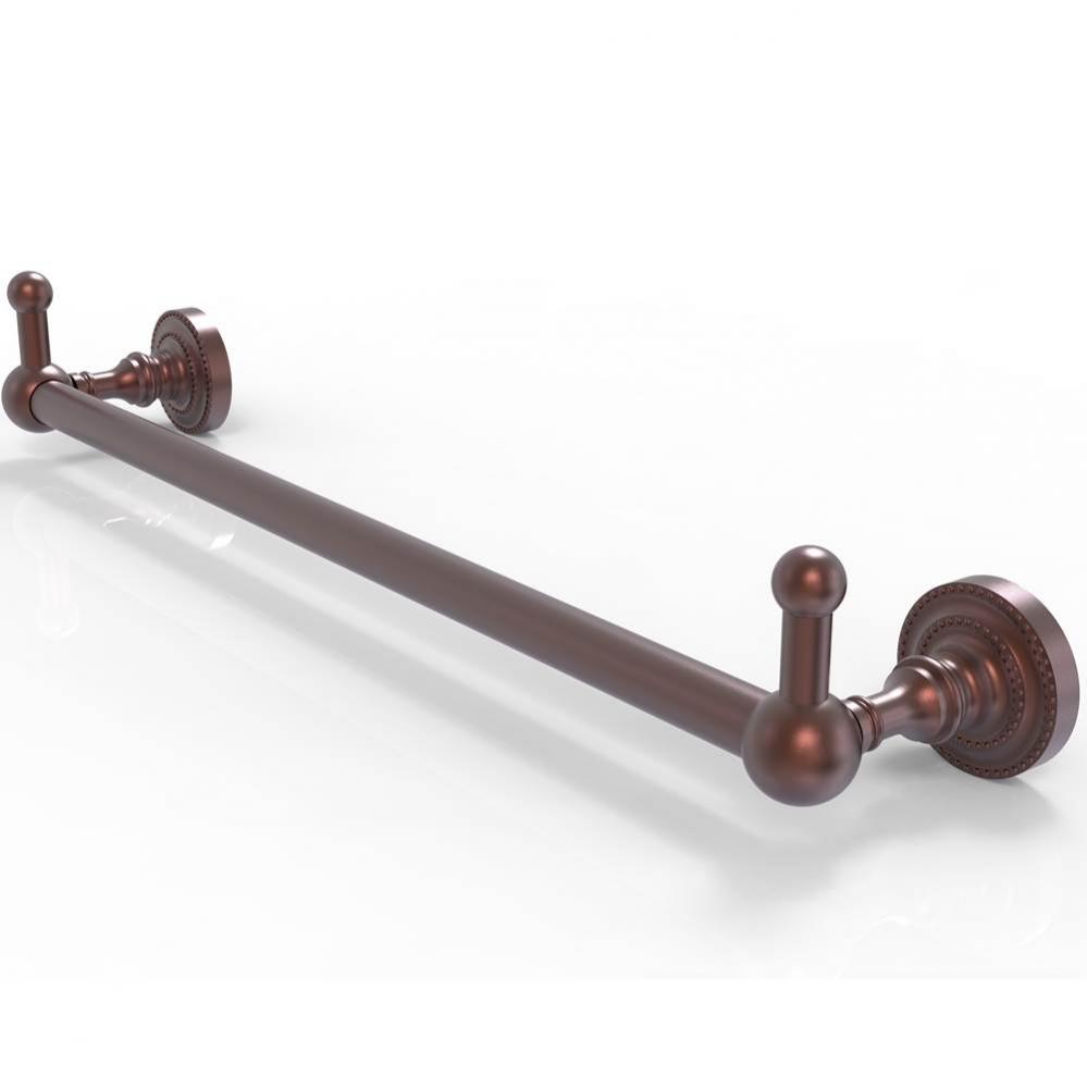 Dottingham Collection 18 Inch Towel Bar with Integrated Hooks