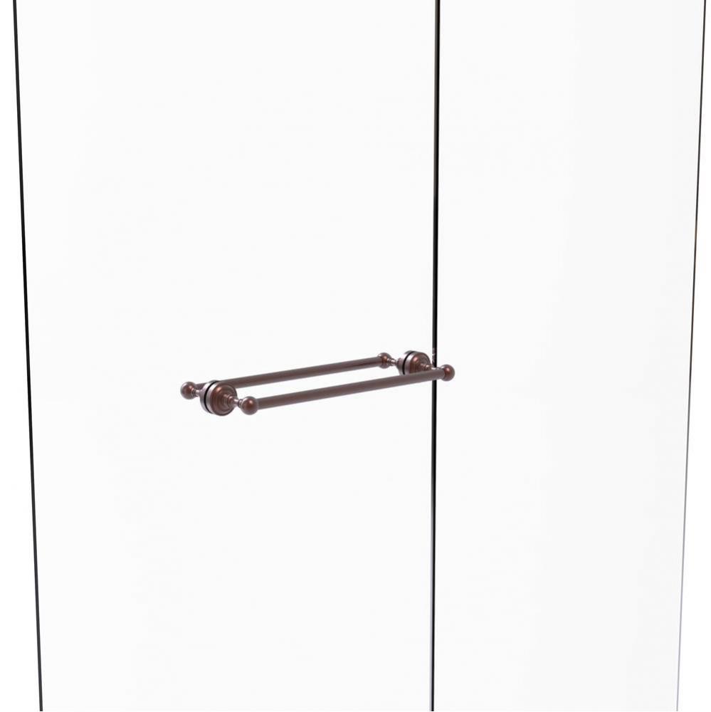 Dottingham Collection 18 Inch Back to Back Shower Door Towel Bar