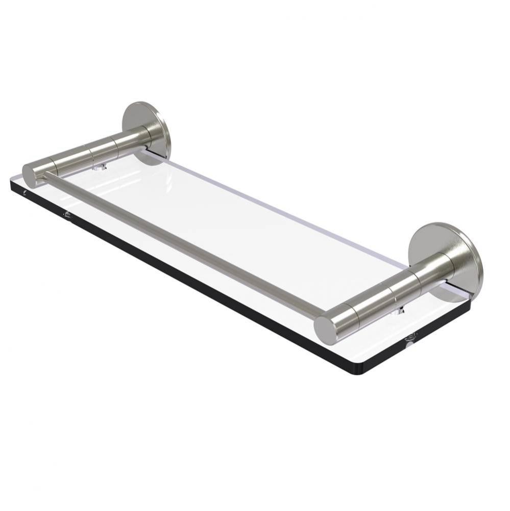 Fresno Collection 16 Inch Glass Shelf with Vanity Rail