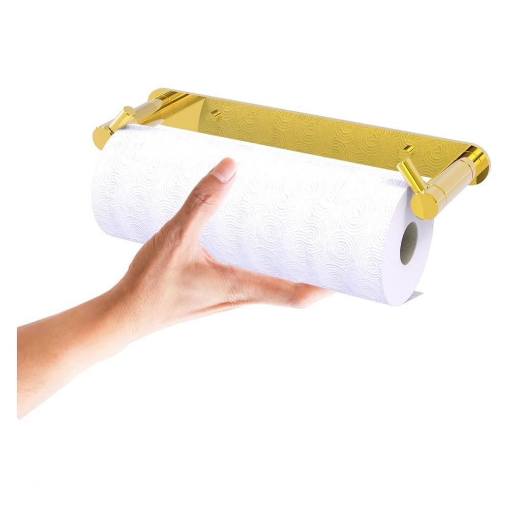 Fresno Collection Wall Mounted Rollerless Paper Towel Holder - Polished Brass