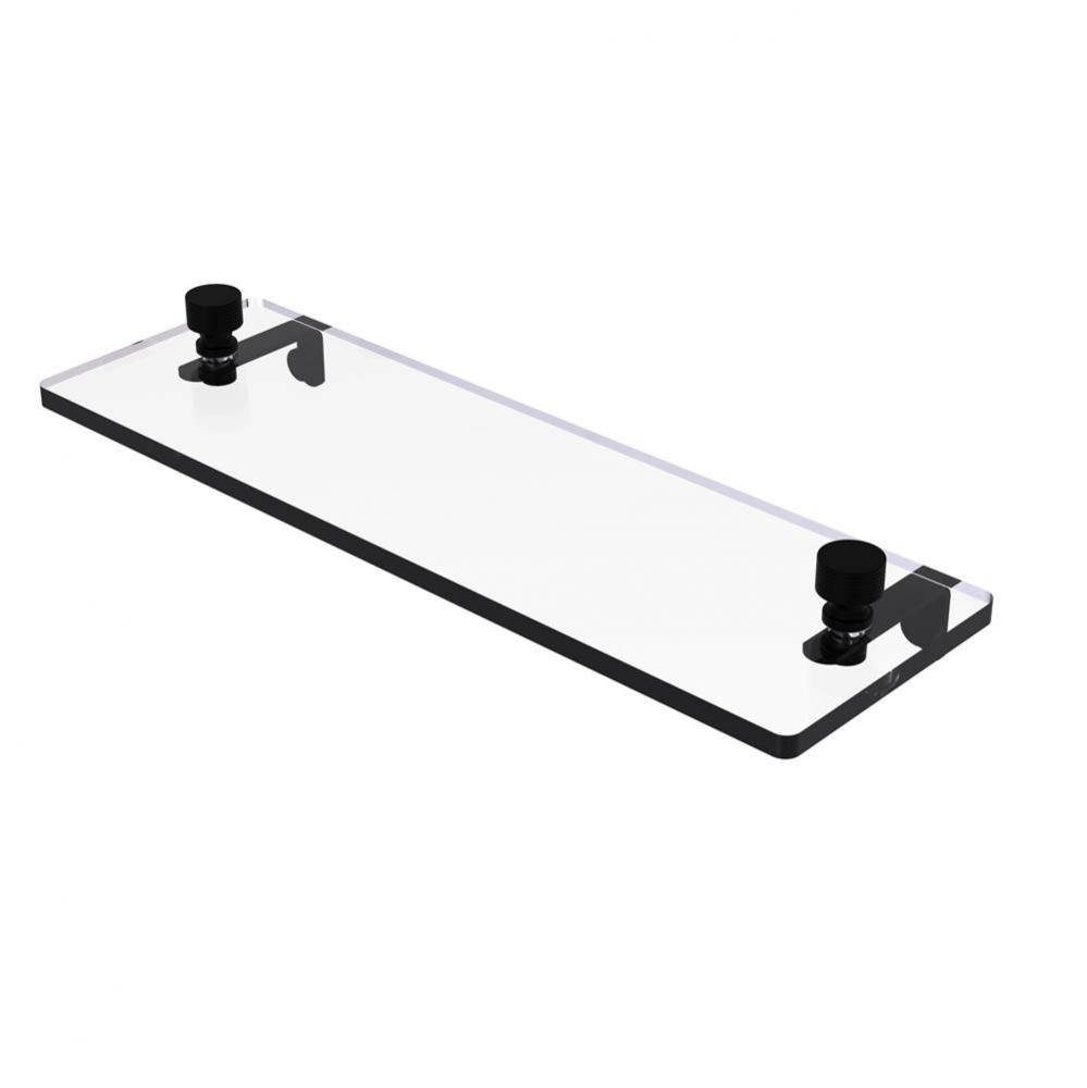 Foxtrot 16 Inch Glass Vanity Shelf with Beveled Edges