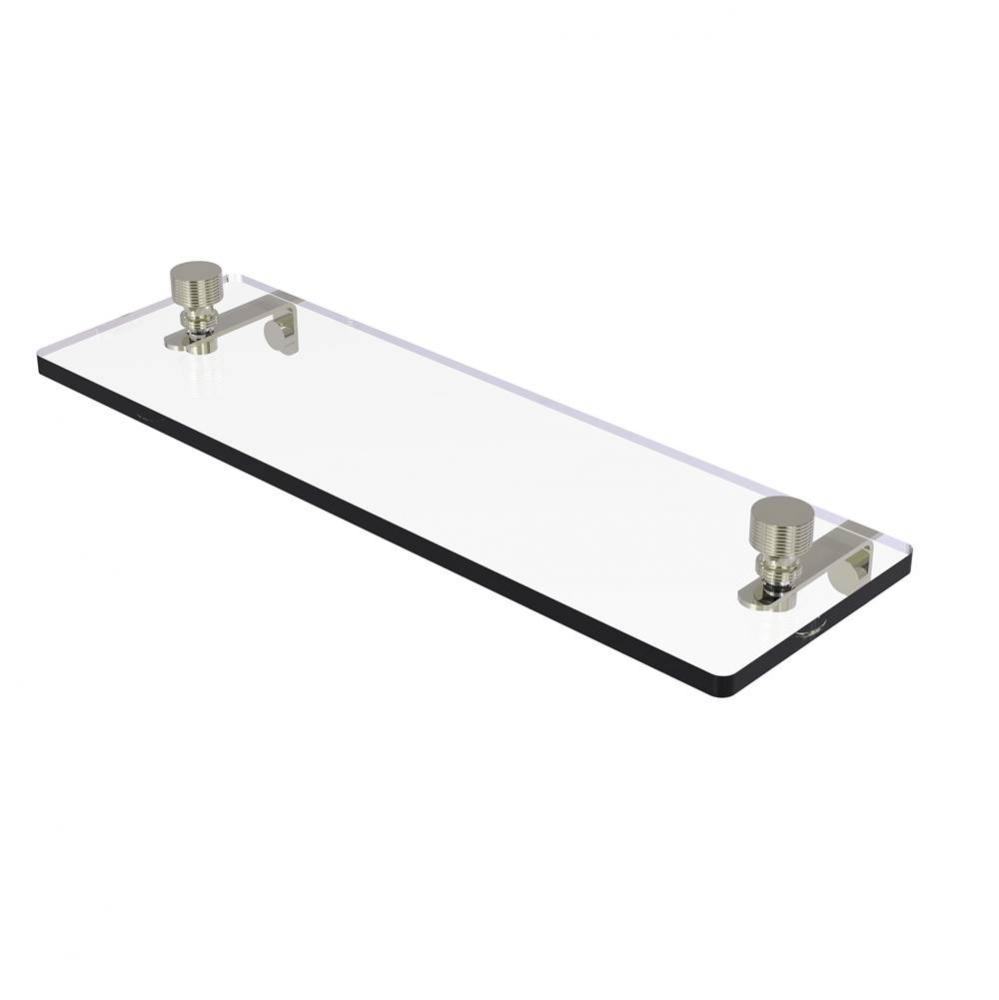 Foxtrot 16 Inch Glass Vanity Shelf with Beveled Edges