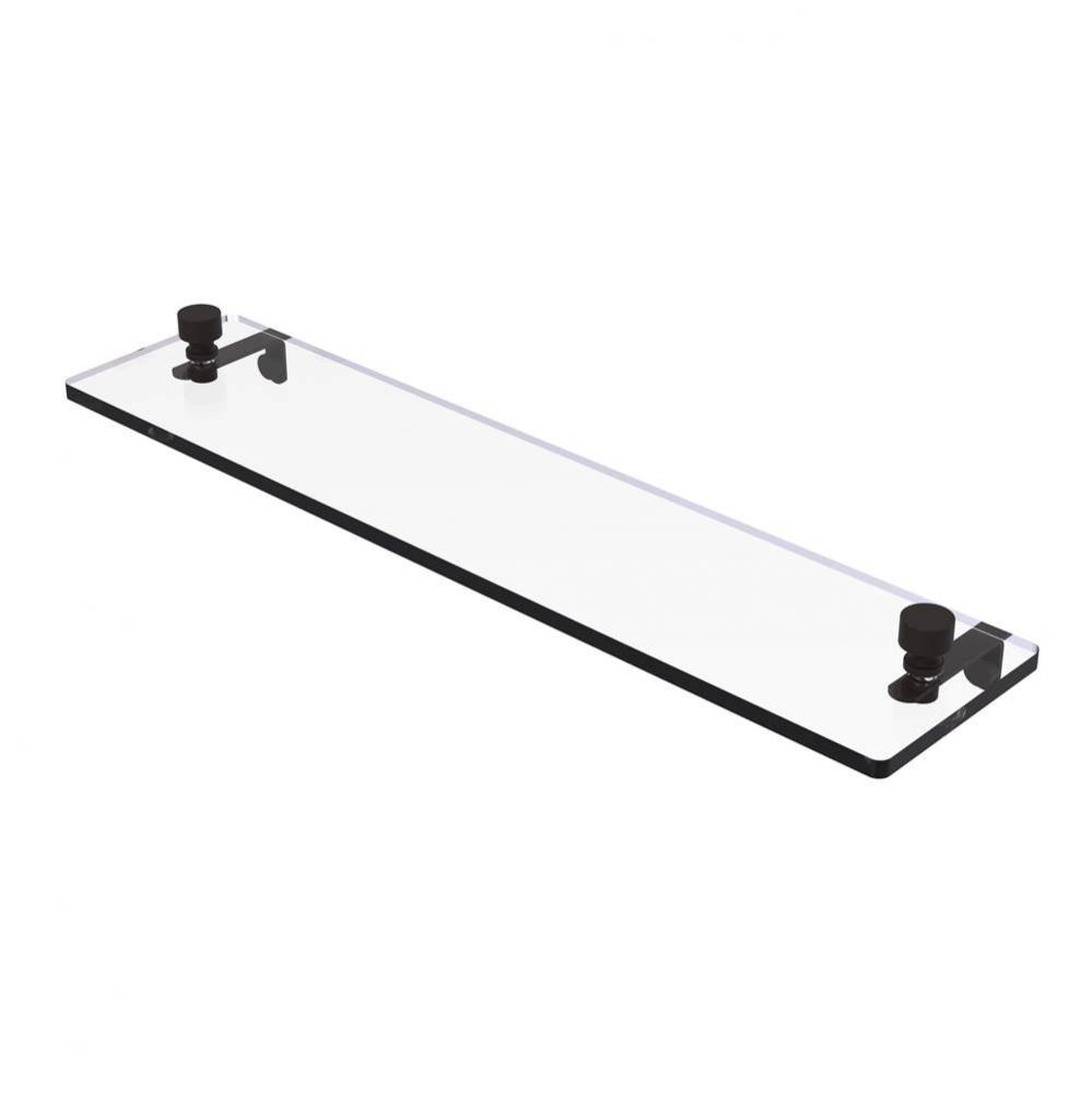 Foxtrot 22 Inch Glass Vanity Shelf with Beveled Edges