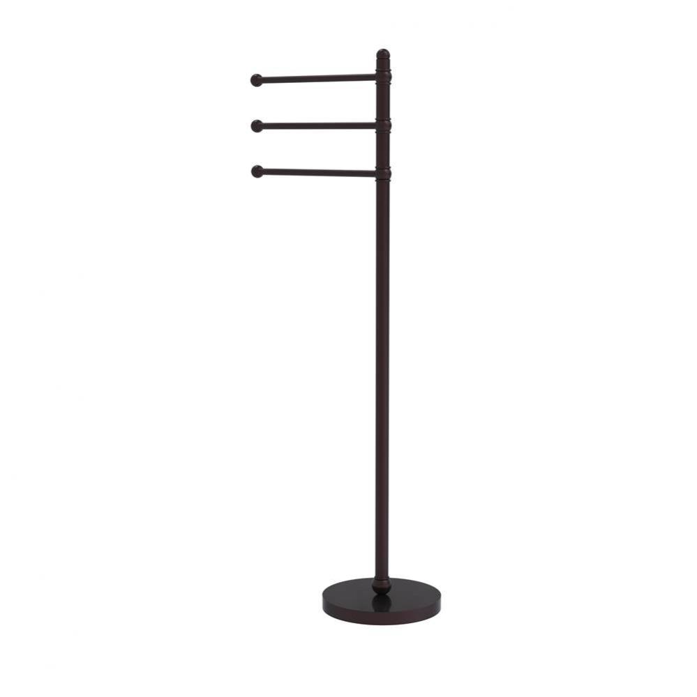 49 Inch Towel Stand with 3 Pivoting Arms