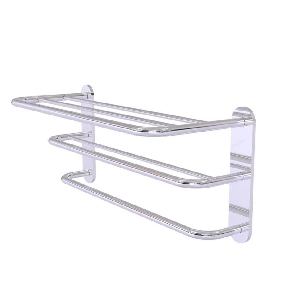 Three Tier Hotel Style Towel Shelf with Drying Rack