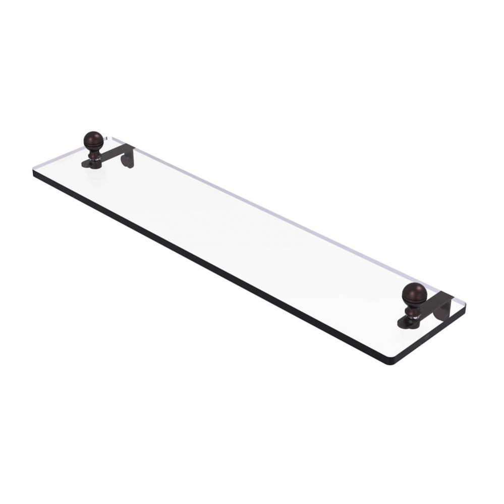 Mambo 22 Inch Glass Vanity Shelf with Beveled Edges