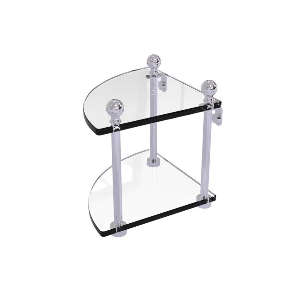 Mambo Collection 2 Tier Corner Glass Shelf