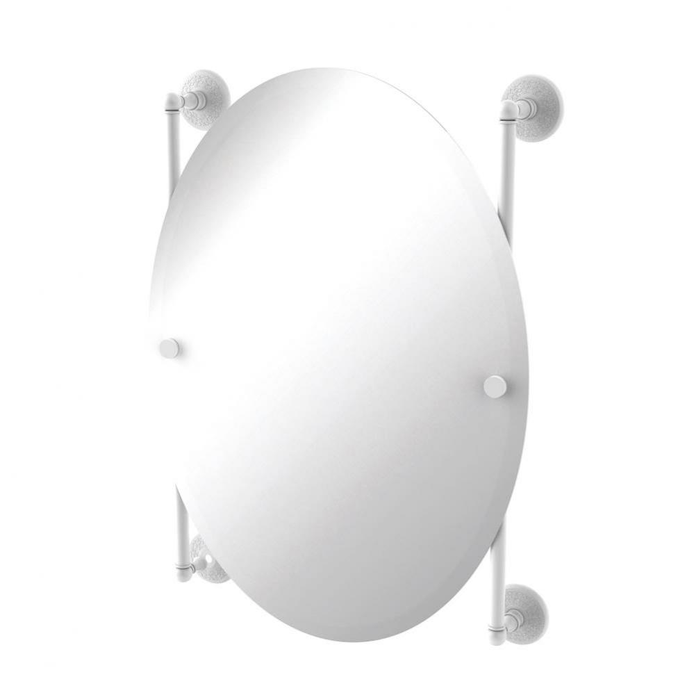 Monte Carlo Collection Oval Frameless Rail Mounted Mirror