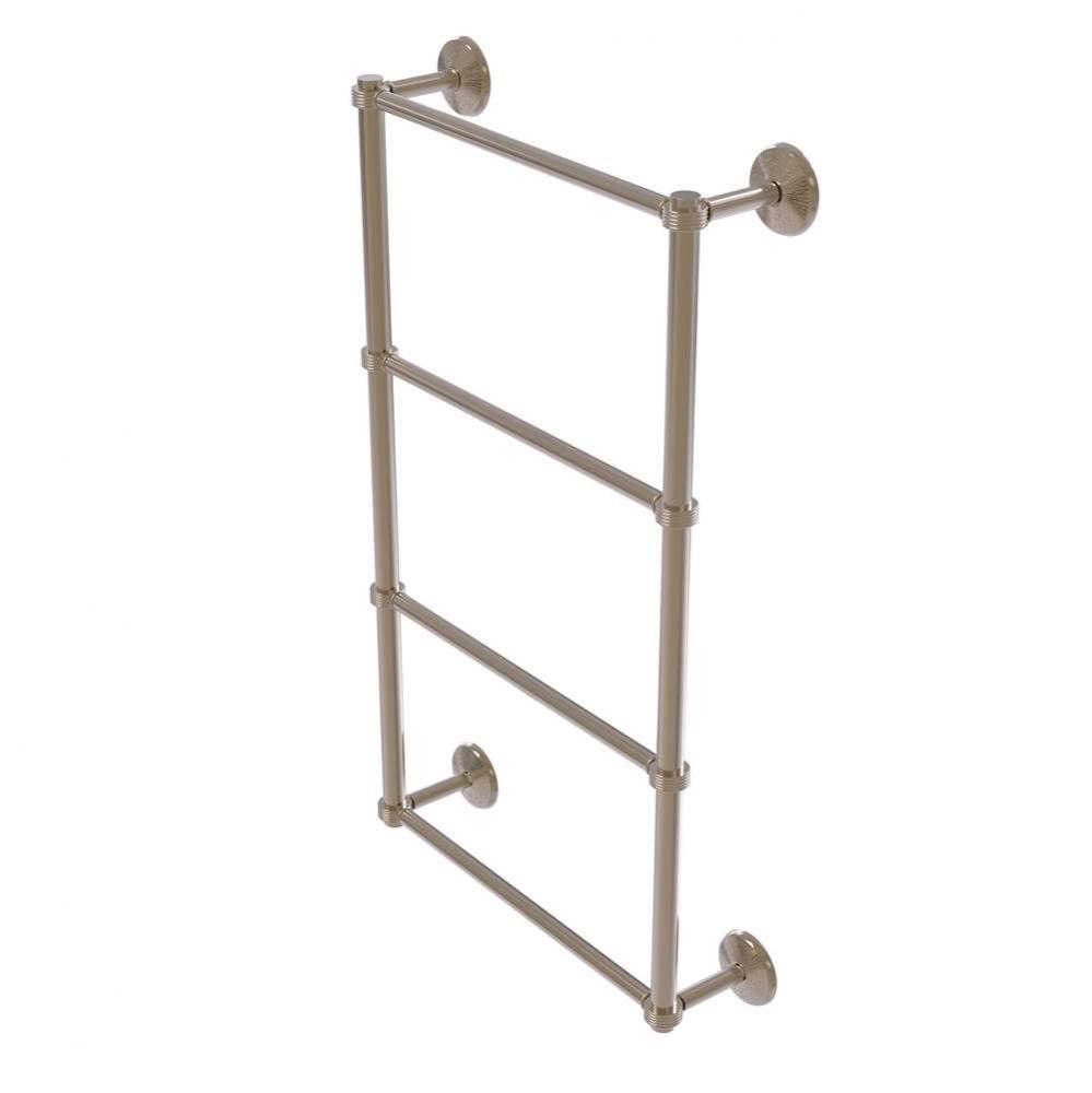 Monte Carlo Collection 4 Tier 30 Inch Ladder Towel Bar with Groovy Detail
