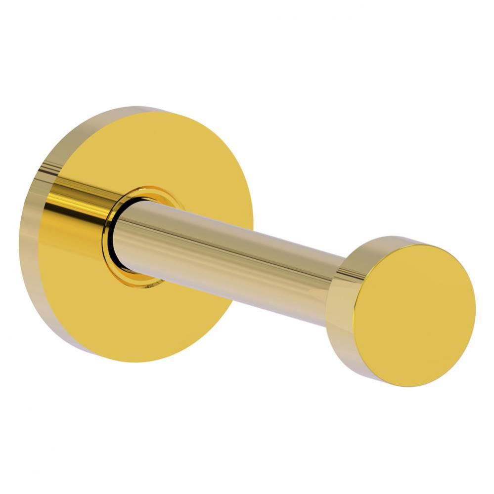 Modern Retractable Wall Hook - Polished Brass