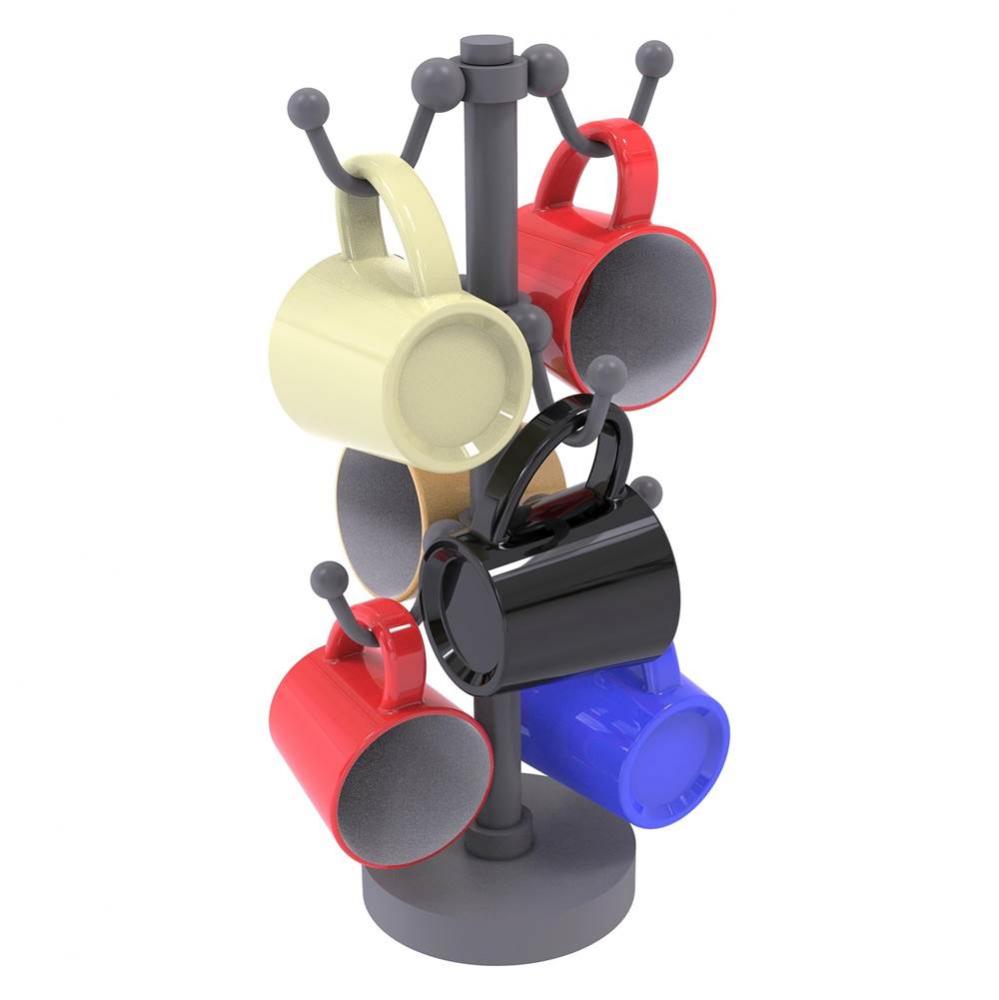 Countertop 6 Coffee Mug Holder - Matte Gray