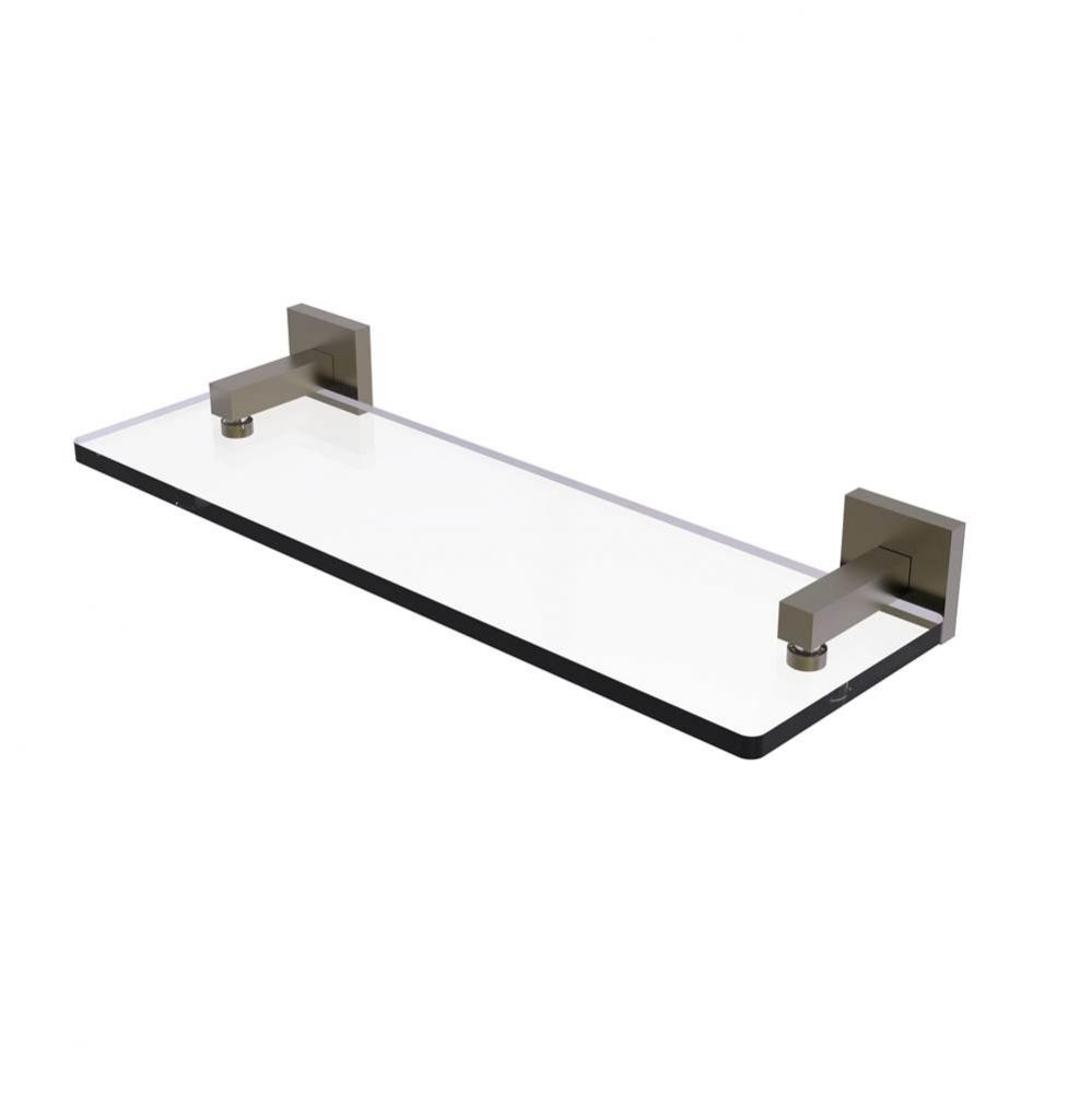 Montero Collection 16 Inch Glass Vanity Shelf with Beveled Edges