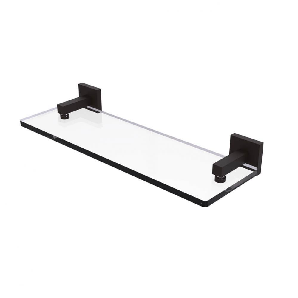 Montero Collection 16 Inch Glass Vanity Shelf with Beveled Edges