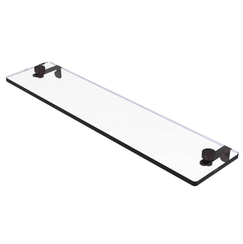 Montero Collection 22 Inch Glass Vanity Shelf with Beveled Edges