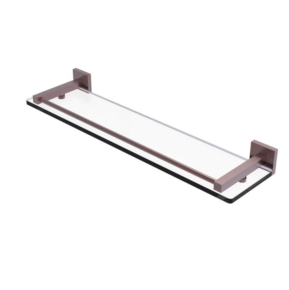 Montero Collection 22 Inch Glass Shelf with Gallery Rail