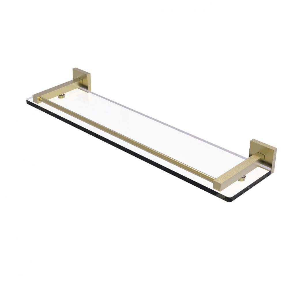 Montero Collection 22 Inch Glass Shelf with Gallery Rail