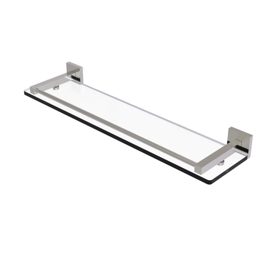 Montero Collection 22 Inch Glass Shelf with Gallery Rail