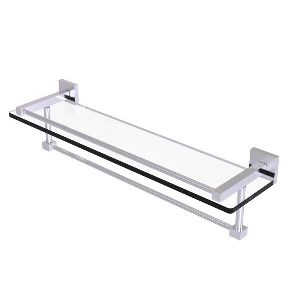 Montero Collection 22 Inch Gallery Glass Shelf with Towel Bar