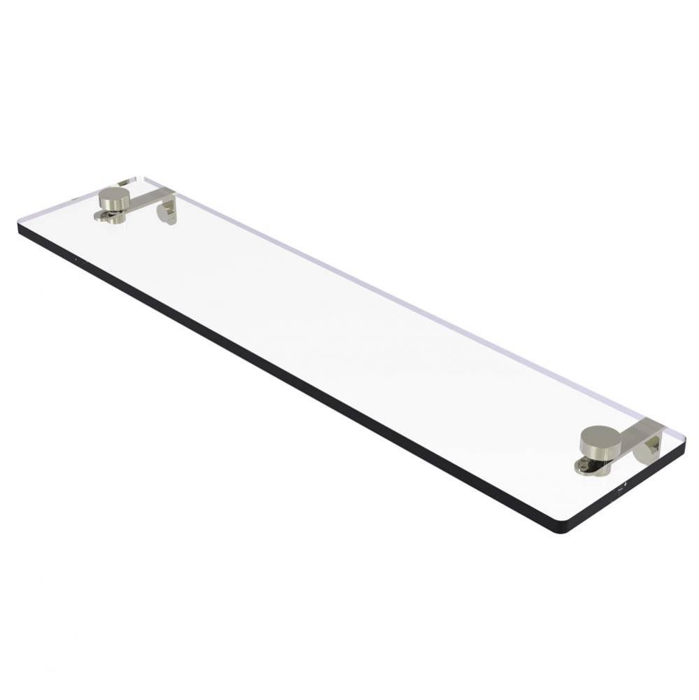 22 Inch Glass Vanity Shelf with Beveled Edges