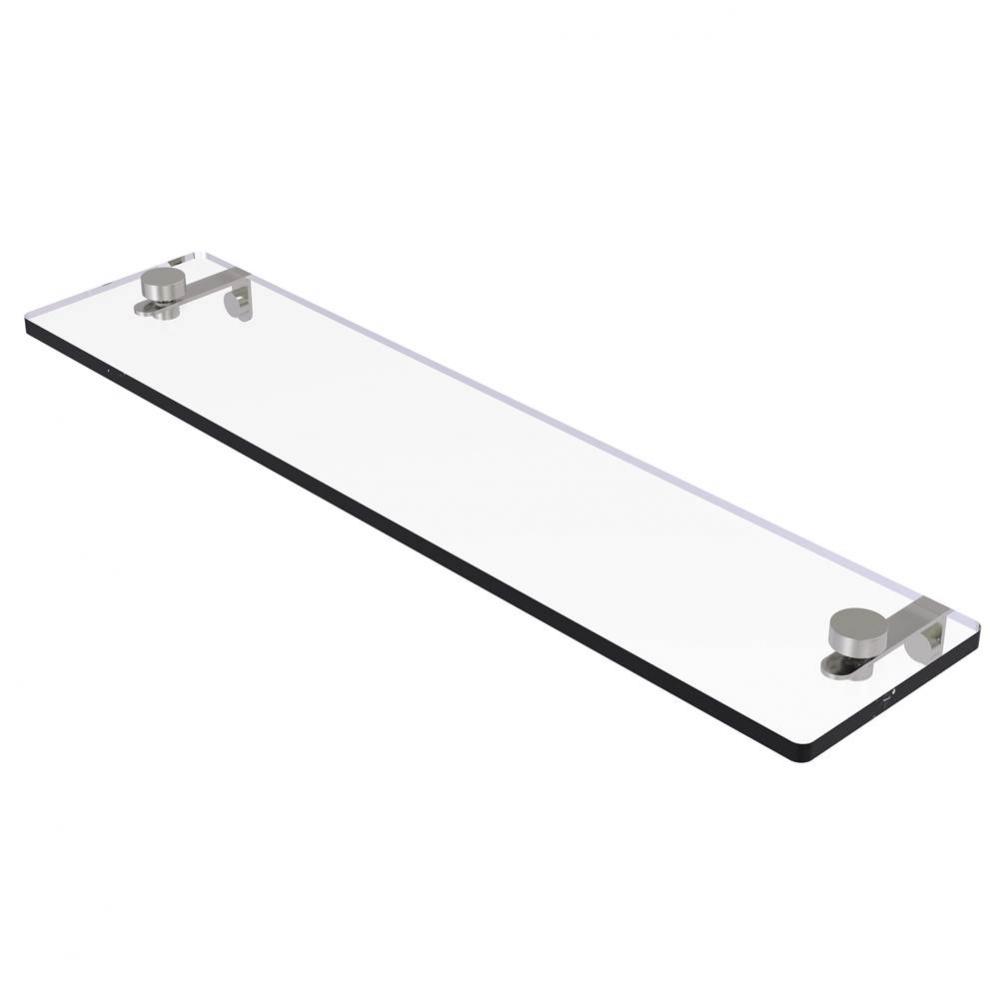 22 Inch Glass Vanity Shelf with Beveled Edges