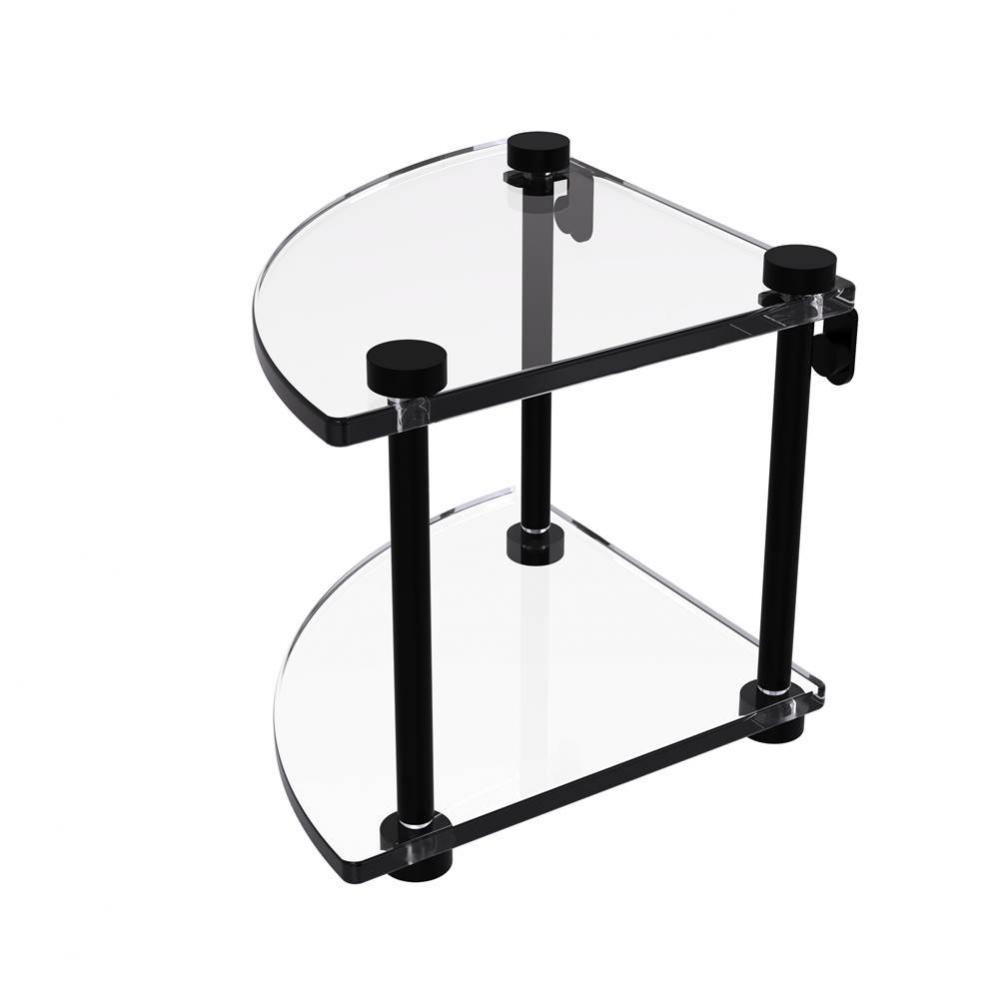 Two Tier Corner Glass Shelf