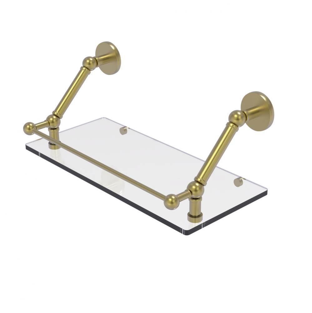 Prestige Skyline 18 Inch Floating Glass Shelf with Gallery Rail
