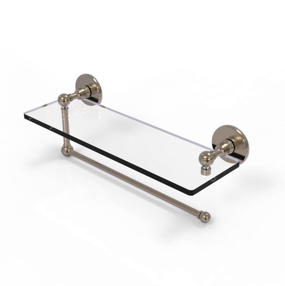 Prestige Skyline Collection Paper Towel Holder with 16 Inch Glass Shelf