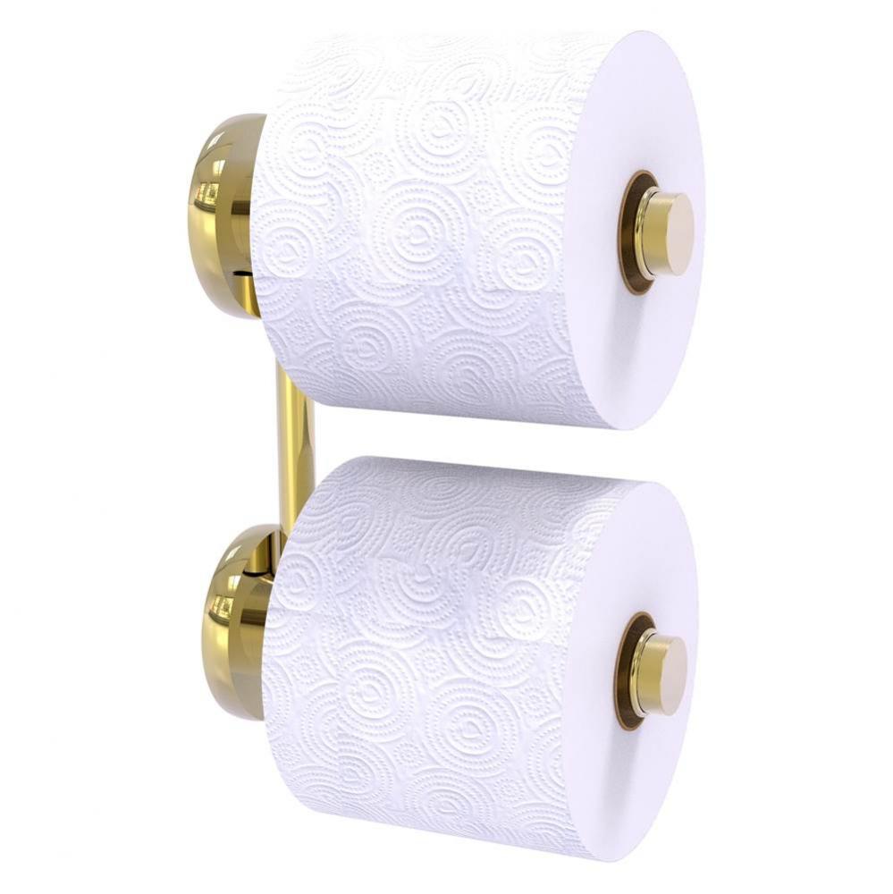 Prestige Skyline Collection 2 Roll Reserve Roll Toilet Paper Holder - Unlacquered Brass
