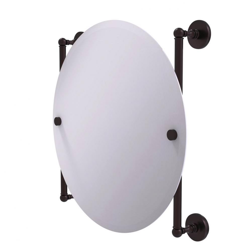 Prestige Skyline Collection Round Frameless Rail Mounted Mirror