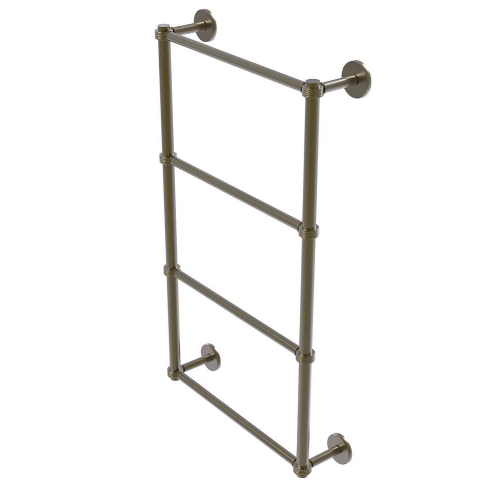 Prestige Skyline Collection 4 Tier 24 Inch Ladder Towel Bar with Groovy Detail
