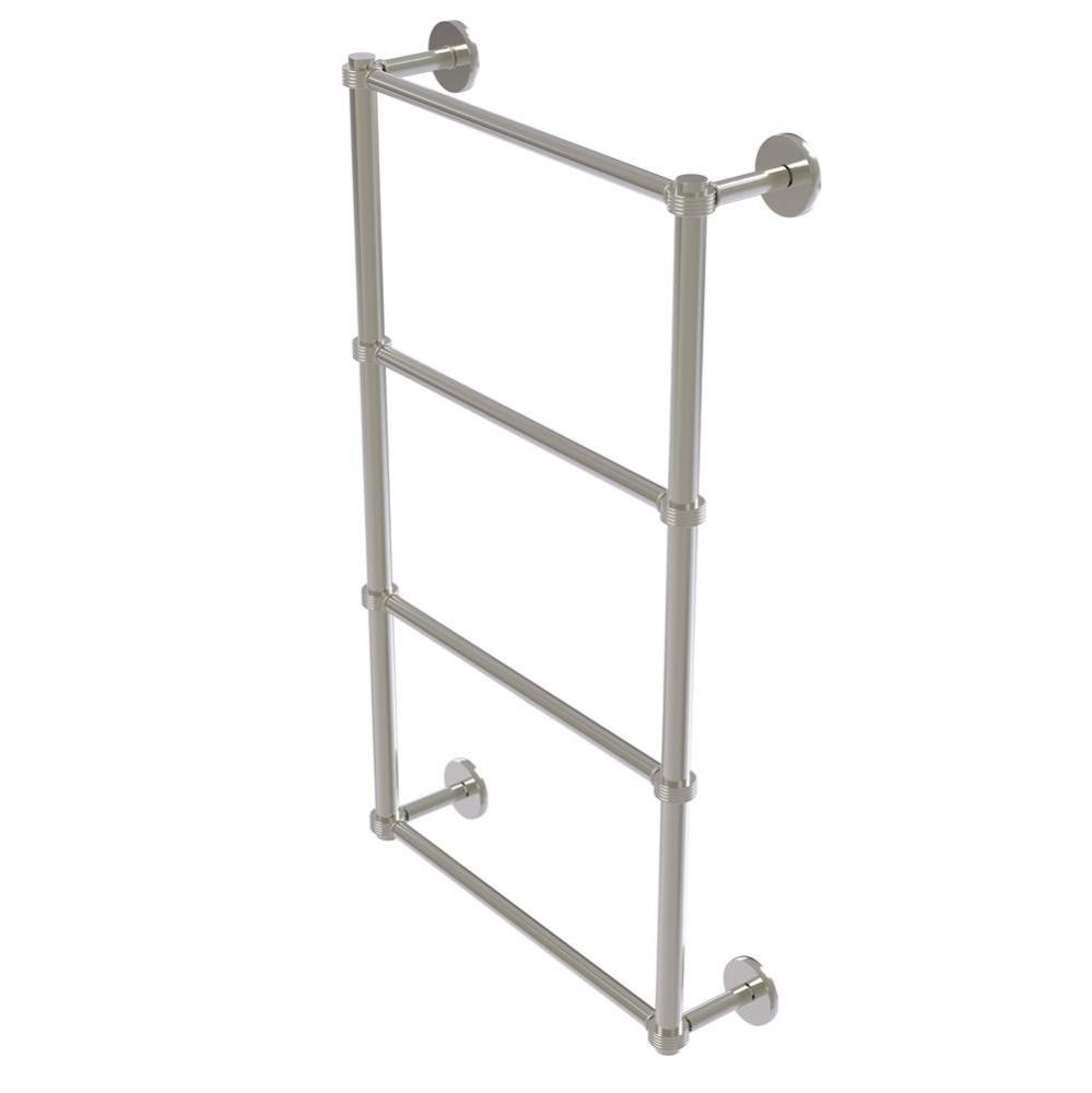Prestige Skyline Collection 4 Tier 30 Inch Ladder Towel Bar with Groovy Detail