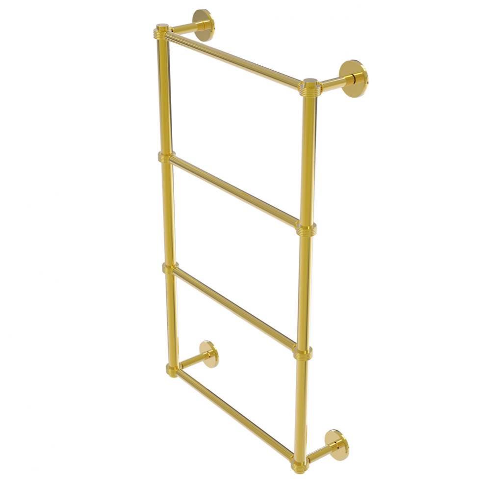 Prestige Skyline Collection 4 Tier 36 Inch Ladder Towel Bar with Groovy Detail