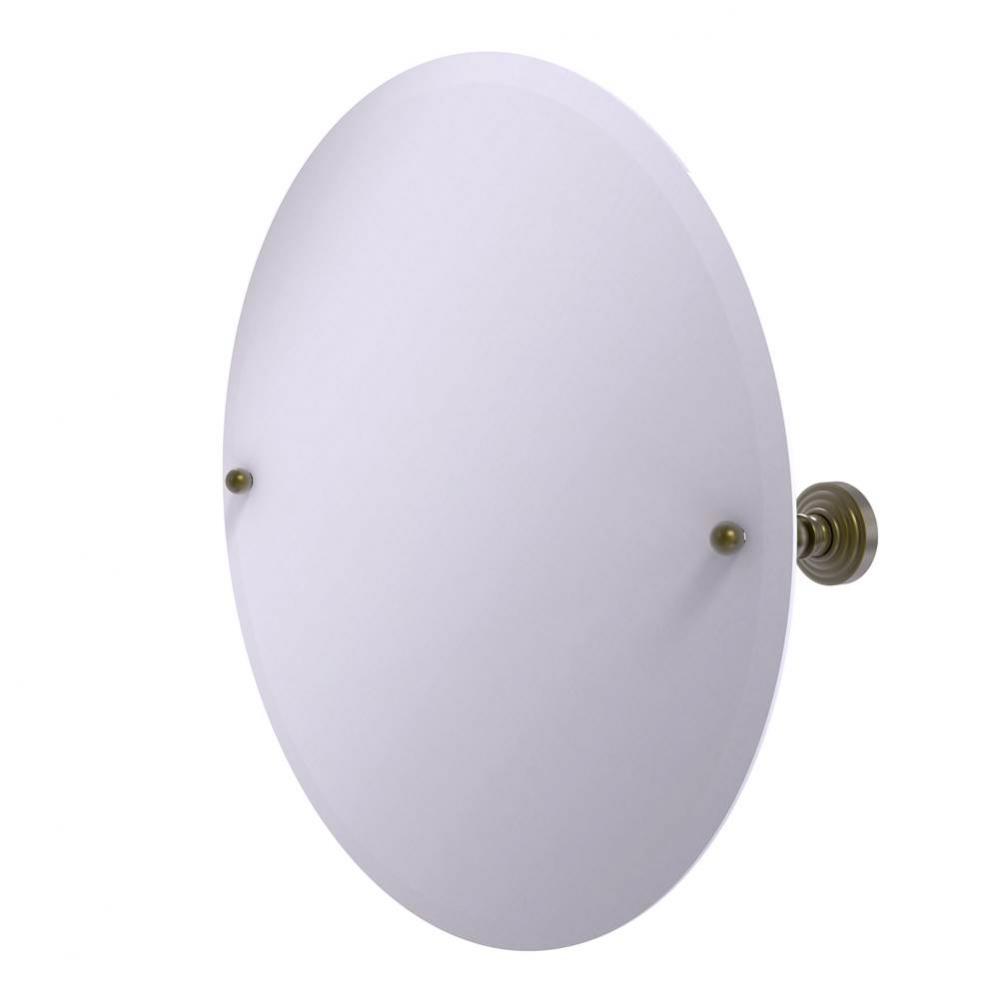 Frameless Round Tilt Mirror with Beveled Edge