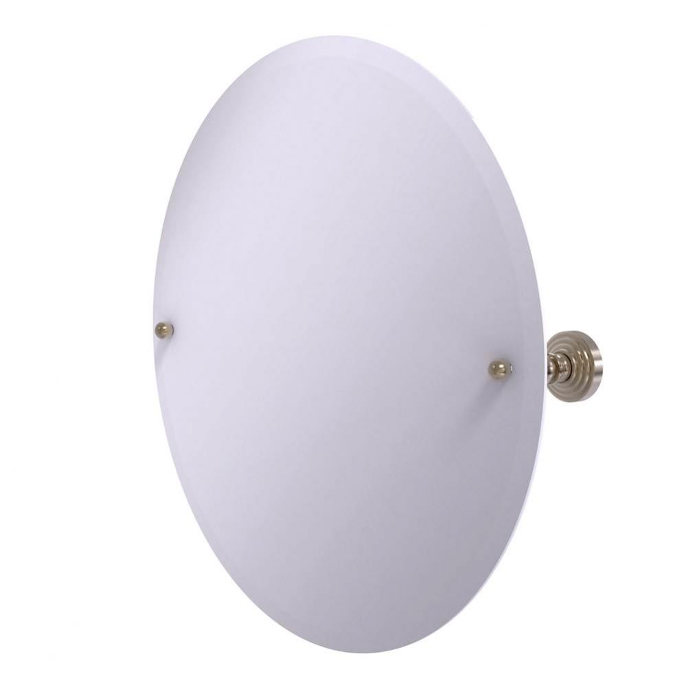 Frameless Round Tilt Mirror with Beveled Edge
