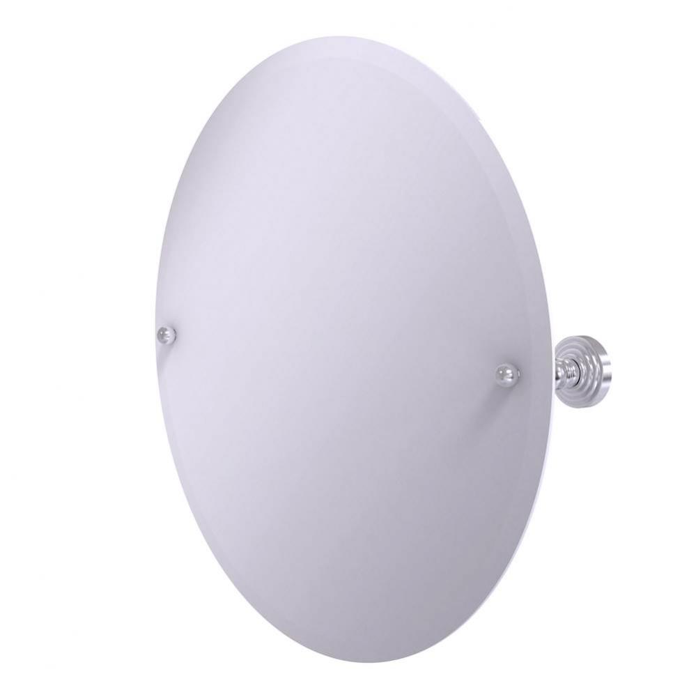 Frameless Round Tilt Mirror with Beveled Edge