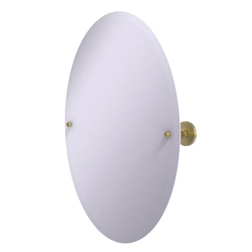 Frameless Oval Tilt Mirror with Beveled Edge