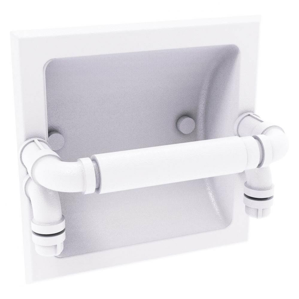 Pipeline Collection Recessed Toilet Paper Holder - Matte White