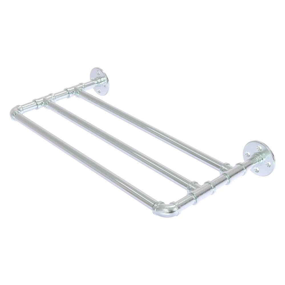 Pipeline Collection 18 Inch Wall Mounted Towel Shelf - Polished Chrome