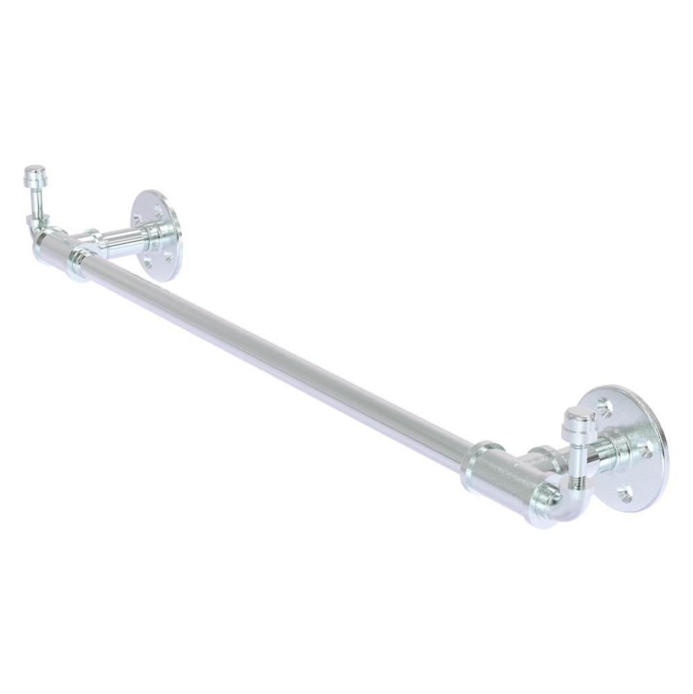 Pipeline Collection 18 Inch Towel Bar with Integrated Hooks - Polished Chrome
